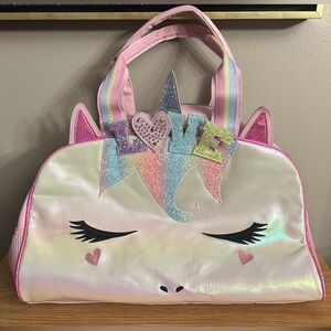 OMG pink Unicorn Duffel Bag